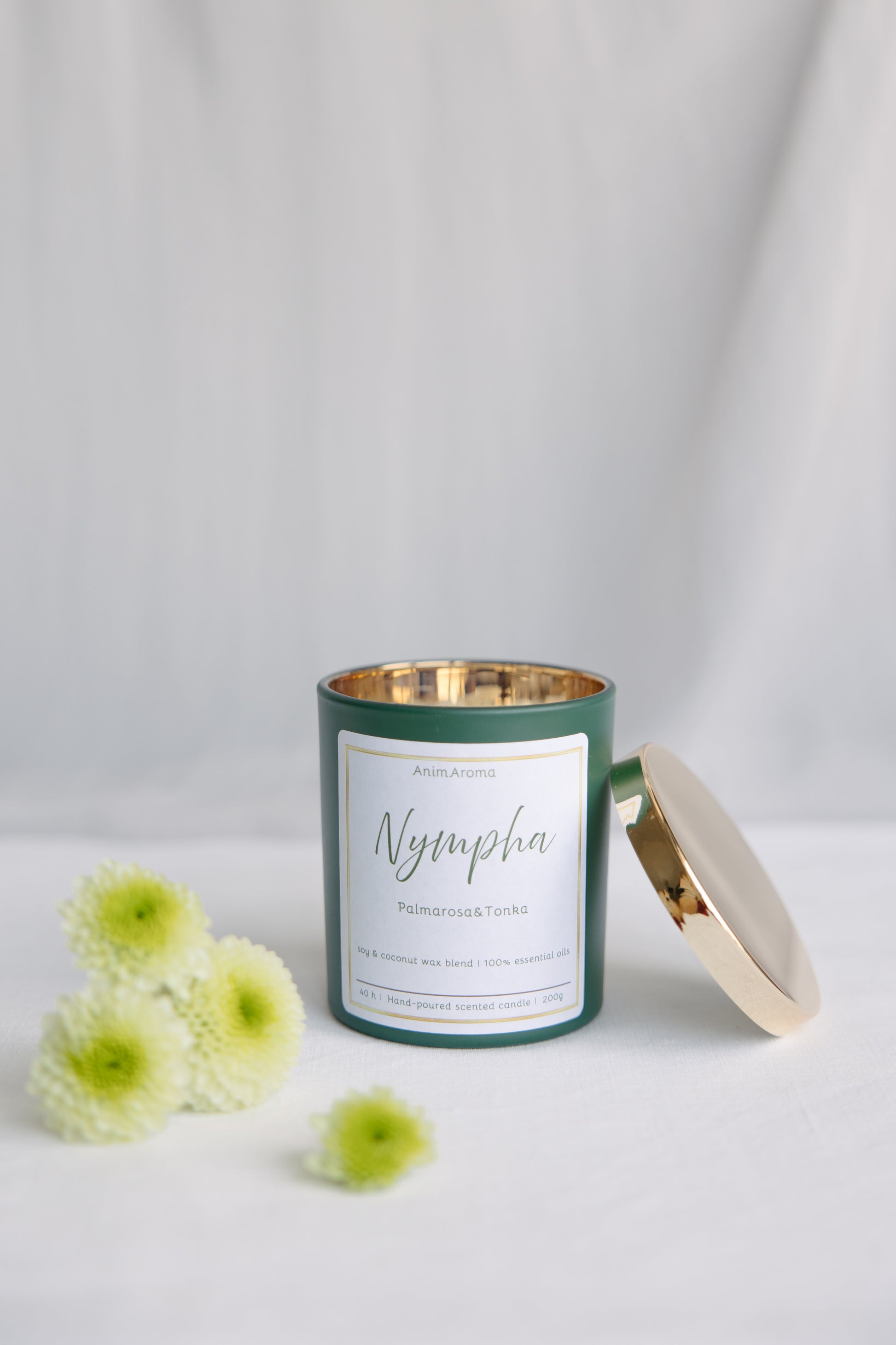 Nympha Duftkerze von AnimAroma – blumig-warmer Raumduft mit Palmarosa, Lavendel und Ylang-Ylang